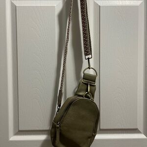 Anthropologie Liberty Sling Bag; Olive